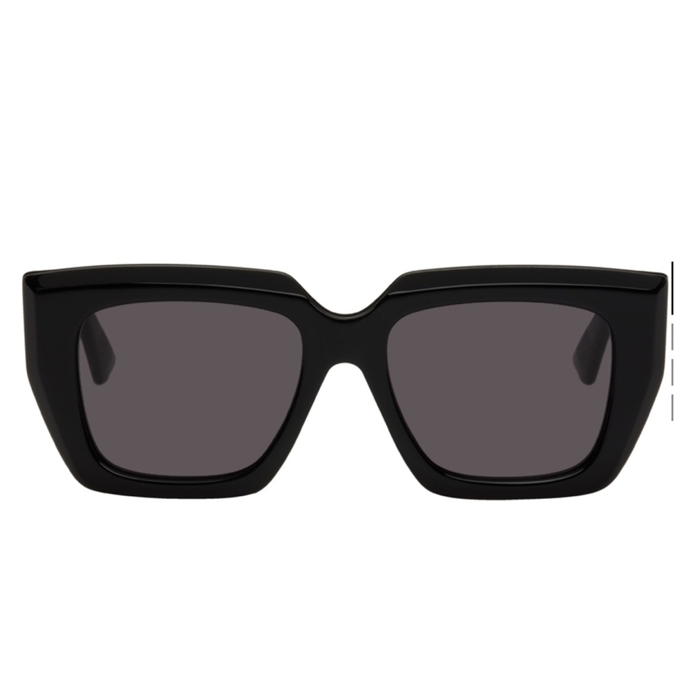 Bottega Veneta black rectangular sunglasses. Mint condition.